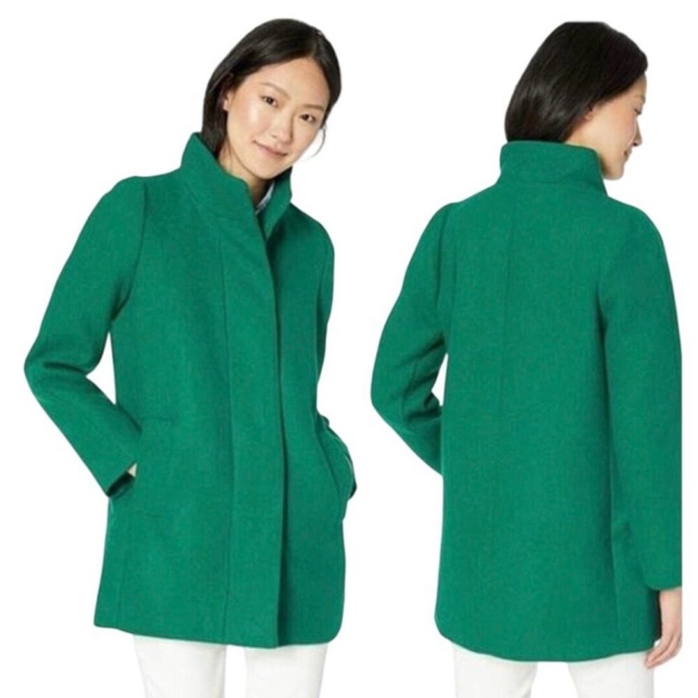 J. Crew Women's Vibrant Green Pea Coat